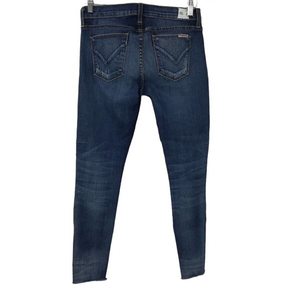 Hudson Krista Super Skinny Ankle Jeans Size 27 Distressed Destroyed New Stretch - Picture 7 of 12